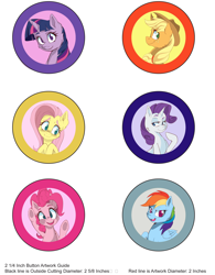 Size: 1600x2050 | Tagged: safe, artist:vicse, character:applejack, character:fluttershy, character:pinkie pie, character:rainbow dash, character:rarity, character:twilight sparkle, mane six
