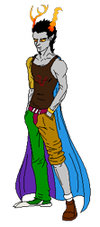 Size: 181x407 | Tagged: safe, artist:rexlupin, character:discord, cape, clothing, crossover, homestuck, male, simple background, solo, transparent background, trollified