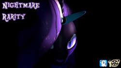 Size: 1920x1080 | Tagged: safe, artist:beardeddoomguy, character:nightmare rarity, character:rarity, species:pony, spoiler:comic, .zip file at source, 3d, female, gmod, solo, source filmmaker