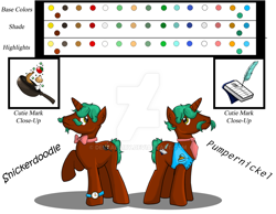 Size: 1024x796 | Tagged: safe, artist:deltafairy, oc, oc only, oc:pumpernickel, oc:snickerdoodle, species:pony, brothers, male, reference sheet, stallion, twins, watermark