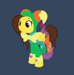 Size: 1280x1299 | Tagged: safe, artist:alexi148, oc, oc only, oc:golden lily, species:pegasus, species:pony, cute, jester, outfit, solo, tumblr