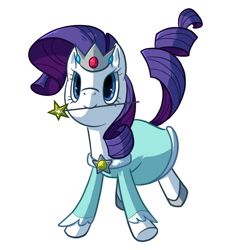 Size: 700x750 | Tagged: safe, artist:reuniclus, character:rarity, species:pony, species:unicorn, crossover, cute, female, mare, mario, mouth hold, nintendo, rosalina, simple background, solo, super mario bros., super mario galaxy, wand, white background