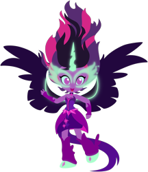 Size: 4000x4632 | Tagged: safe, artist:missgoldendragon, character:midnight sparkle, character:twilight sparkle, character:twilight sparkle (scitwi), species:eqg human, equestria girls:friendship games, g4, my little pony: equestria girls, my little pony:equestria girls, .svg available, absurd resolution, clothing, commission, cute, doll, dress, equestria girls minis, female, fingerless gloves, gloves, glowing eyes, horn, jewelry, midnight sparkle, midnightabetes, necklace, open mouth, simple background, skirt, solo, toy, transparent background, vector, wings