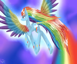Size: 3190x2670 | Tagged: safe, artist:midfire, character:rainbow dash, female, rainbow power, solo