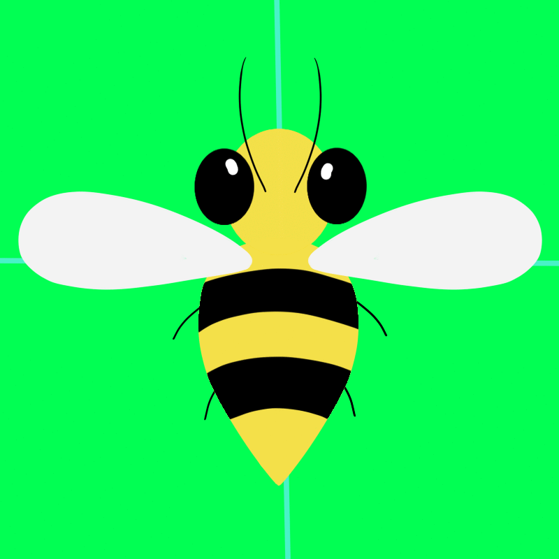 Size: 800x800 | Tagged: safe, artist:bsting, ambiguous gender, animated, bee, flying, solo, stinger