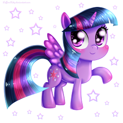 Size: 1000x1000 | Tagged: safe, artist:leffenkitty, character:twilight sparkle, character:twilight sparkle (alicorn), species:alicorn, species:pony, chibi, female, simple background, smiling, solo, transparent background