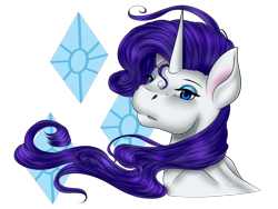 Size: 2880x2160 | Tagged: safe, artist:crazyaniknowit, character:rarity, bust, cutie mark background, female, portrait, solo