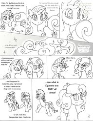 Size: 1012x1327 | Tagged: safe, artist:conner cogwork, artist:terrichance, character:carrot top, character:golden harvest, character:rarity, comic, dat mane, the mane attraction (comic)