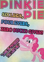 Size: 2480x3508 | Tagged: safe, artist:skeptic-mousey, character:pinkie pie, poster, typography