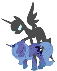 Size: 1084x1341 | Tagged: safe, artist:cuttycommando, character:princess luna, crying, female, s1 luna, sad, shadow, simple background, solo, transparent background, vector