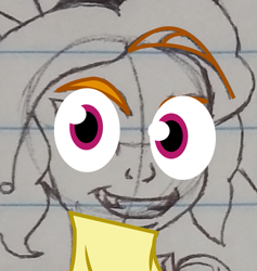 Size: 677x713 | Tagged: safe, artist:fuzzyfurvert, character:adagio dazzle, my little pony:equestria girls, googly eyes, meme, special eyes, where is your god now?, wip