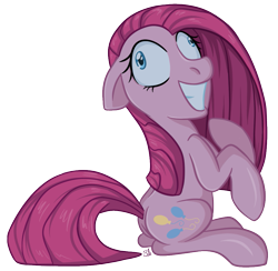 Size: 943x920 | Tagged: safe, artist:bloodorangepancakes, character:pinkamena diane pie, character:pinkie pie, contemplating insanity, female, insanity, solo