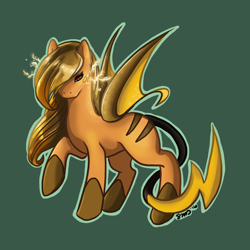 Size: 3000x3000 | Tagged: safe, artist:bean-sprouts, crossover, pokémon, ponified, raichu, simple background, solo