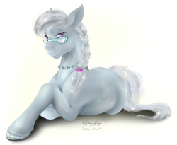 Size: 1584x1296 | Tagged: safe, artist:crazyaniknowit, artist:nightmarederpy, character:silver spoon, female, hoers, horse, simple background, solo, transparent background