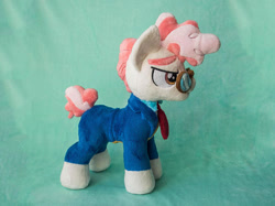 Size: 570x427 | Tagged: safe, artist:valmiiki, character:svengallop, species:pony, episode:the mane attraction, g4, my little pony: friendship is magic, clothing, etsy, glasses, irl, male, photo, plushie, solo, stallion, toy