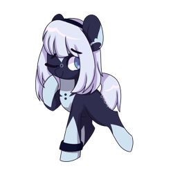 Size: 1000x1000 | Tagged: safe, artist:lnspira, oc, oc only, oc:yuna, species:earth pony, species:pony, female, mare, one eye closed, simple background, solo, transparent background, wink