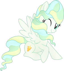 Size: 2061x2289 | Tagged: safe, artist:luckyclau, character:vapor trail, species:pegasus, species:pony, g4, cute, female, looking at you, mare, one eye closed, simple background, smiling, solo, transparent background, wink