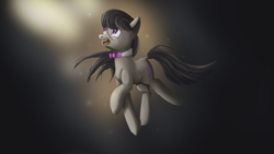 Size: 2560x1440 | Tagged: safe, artist:ailynd, character:octavia melody, species:earth pony, species:pony, bow tie, female, floating, mare, smiling, solo