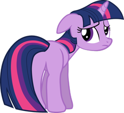 Size: 900x822 | Tagged: safe, artist:bobthelurker, character:twilight sparkle, character:twilight sparkle (unicorn), species:pony, species:unicorn, episode:the crystal empire, g4, my little pony: friendship is magic, butt, female, plot, sad, simple background, solo, transparent background, twibutt, vector