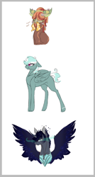 Size: 2146x4000 | Tagged: safe, artist:holoriot, oc, oc only, oc:cloud shifter, oc:noctis ombre, oc:princess, parent:fleetfoot, parent:king sombra, parent:prince rutherford, parent:princess luna, parent:tree hugger, parent:zephyr breeze, parents:fleetbreeze, parents:lumbra, species:pegasus, species:pony, blank flank, colt, high res, hybrid, magic, male, nom, offspring, spread wings, stallion, starry wings, wings, yakony