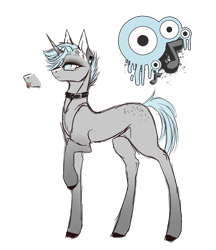 Size: 770x890 | Tagged: safe, artist:holoriot, oc, oc only, oc:echo (holoriot), species:pony, species:unicorn, male, raised hoof, reference sheet, solo, stallion