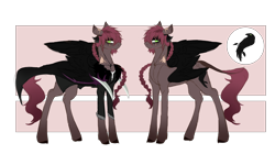 Size: 3336x1870 | Tagged: safe, artist:holoriot, oc, oc only, oc:crow, species:pegasus, species:pony, clothing, male, reference sheet, simple background, solo, stallion, transparent background