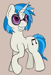 Size: 1558x2284 | Tagged: safe, artist:nudeknightart, character:dj pon-3, character:vinyl scratch, species:pony, species:unicorn, female, mare, simple background, solo