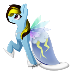 Size: 1024x1024 | Tagged: safe, artist:mindlesssketching, oc, oc only, oc:thunder shine, species:pegasus, species:pony, clothing, dress, female, gala dress, mare, raised hoof, simple background, solo, transparent background