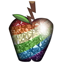 Size: 600x600 | Tagged: safe, artist:purpletinker, artist:skeptic-mousey, crystallized, zap apple