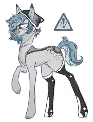 Size: 1123x1481 | Tagged: safe, artist:holoriot, oc, oc only, oc:winter beats, species:deer, species:earth pony, species:pony, female, mare, original species, raised hoof, simple background, solo, tongue out, transparent background