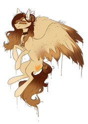 Size: 1502x2117 | Tagged: safe, artist:holoriot, oc, oc only, oc:autumn, species:pegasus, species:pony, colored wings, female, mare, multicolored wings, simple background, solo, transparent background