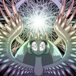 Size: 1000x1000 | Tagged: safe, artist:leffenkitty, species:alicorn, species:pony, abstract background, diagram, math, mirror, optics, physics, reflections