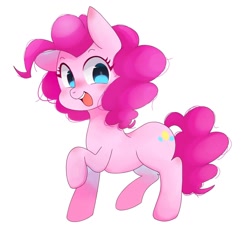Size: 1500x1414 | Tagged: safe, artist:koto, character:pinkie pie, species:earth pony, species:pony, cute, diapinkes, female, mare, open mouth, simple background, solo, white background