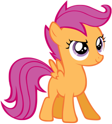 Size: 3000x3312 | Tagged: safe, artist:shelmo69, character:scootaloo, species:pegasus, species:pony, female, simple background, solo, transparent background, vector