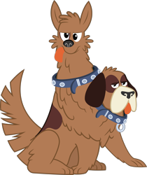 Size: 2432x2892 | Tagged: safe, artist:tourniquetmuffin, species:dog, episode:trade ya, g4, my little pony: friendship is magic, collar, dog collar, multiple heads, orthros, simple background, tongue out, transparent background, two heads, vector