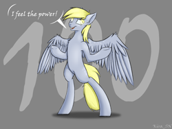Size: 2000x1500 | Tagged: safe, artist:kirasunnight, character:derpy hooves, species:pegasus, species:pony, dialogue, female, mare, solo, speech bubble