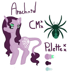 Size: 888x939 | Tagged: safe, artist:glamgoria-morose, oc, oc only, oc:arachnid, parent:fluttershy, parent:tempest shadow, parents:tempestshy, species:pony, species:unicorn, magical lesbian spawn, offspring, simple background, solo, transparent background