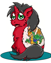 Size: 400x500 | Tagged: safe, artist:meh, fluffy pony, tattoo