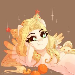 Size: 1280x1280 | Tagged: safe, artist:neonishe, oc, species:pegasus, species:pony, blonde hair, chibi, commission, cute, female, solo