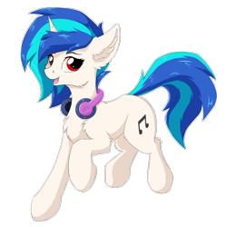 Size: 1550x1550 | Tagged: safe, artist:wolfypon, character:dj pon-3, character:vinyl scratch, species:pony, species:unicorn, cute, female, headphones, looking at you, mare, open mouth, simple background, smiling, solo, transparent background, wrong eye color