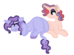 Size: 1032x774 | Tagged: safe, artist:glamgoria-morose, oc, oc only, oc:princess blood moon, oc:spirit chaser, parent:moondancer, parent:princess luna, parents:lunadancer, species:pony, species:unicorn, braces, brother and sister, female, magical lesbian spawn, male, offspring