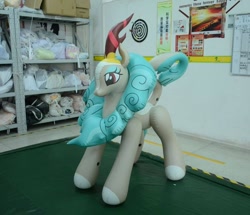 Size: 960x827 | Tagged: safe, artist:arniemkii, character:rain shine, species:kirin, species:unicorn, episode:sounds of silence, g4, my little pony: friendship is magic, bootleg, female, hongyi, horse, inflatable, inflatable toy, mare, my little pony