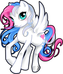 Size: 400x474 | Tagged: safe, artist:ladyamaltea, character:star catcher, species:pegasus, species:pony, g3, female, g3 to g4, generation leap, mare, simple background, solo, transparent background