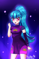 Size: 1000x1500 | Tagged: safe, artist:melliedraws, character:sonata dusk, episode:find the magic, g4, my little pony: equestria girls, my little pony:equestria girls, spoiler:eqg series (season 2), blushing, clothing, cute, dress, female, food, human coloration, solo, sonataco, taco, taco dress, that girl sure loves tacos, that siren sure does love tacos