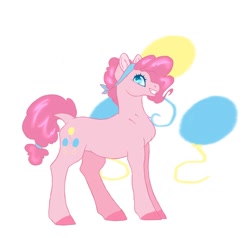 Size: 1024x976 | Tagged: safe, artist:uniquecolorchaos, character:pinkie pie, species:pony, female, simple background, solo, white background