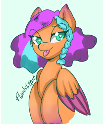Size: 3000x3603 | Tagged: safe, artist:floralshitpost, oc, oc:frootloop, species:pegasus, species:pony, colored hooves, colored wings, doodle, heart eyes, lidded eyes, tongue out, wingding eyes, wings