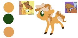 Size: 1133x547 | Tagged: safe, artist:angelstar000, character:braeburn, character:little strongheart, parent:braeburn, parent:little strongheart, parents:braeheart, species:buffalo, ship:braeheart, bisony, family, female, hybrid, male, offspring, shipping, straight