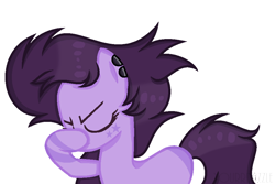Size: 919x613 | Tagged: safe, artist:yourrdazzle, base used, species:earth pony, species:pony, facehoof, female, mare, ponified, simple background, solo, sugilite (steven universe), transparent background