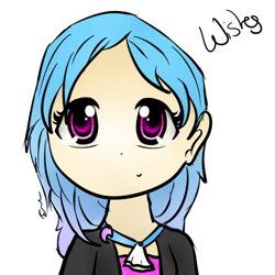 Size: 500x500 | Tagged: safe, artist:wisheslotus, oc, oc only, oc:wishes, species:human, bust, clothing, female, humanized, humanized oc, solo