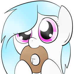 Size: 500x500 | Tagged: safe, artist:wisheslotus, oc, oc only, oc:wishes, species:pegasus, species:pony, bagel, bread, bust, female, food, mare, solo